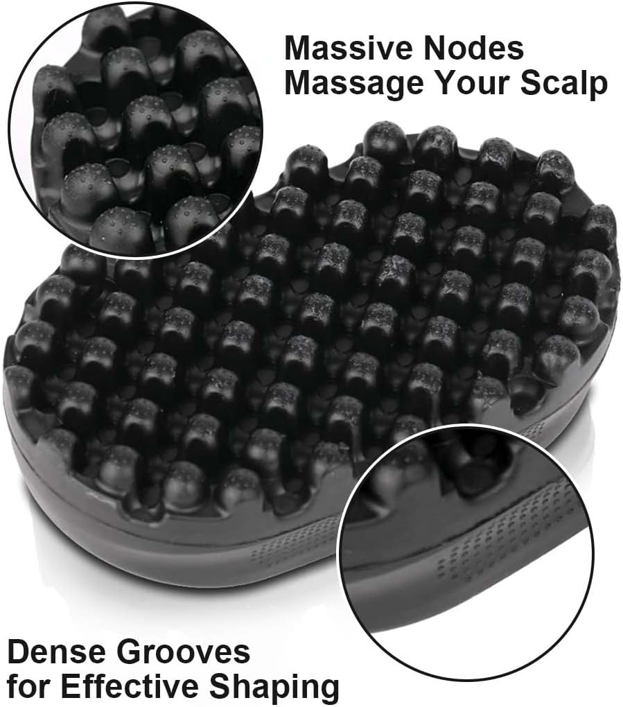 Brosse à cheveux - caoutchouc lavable - pour cheveux bouclés et afro