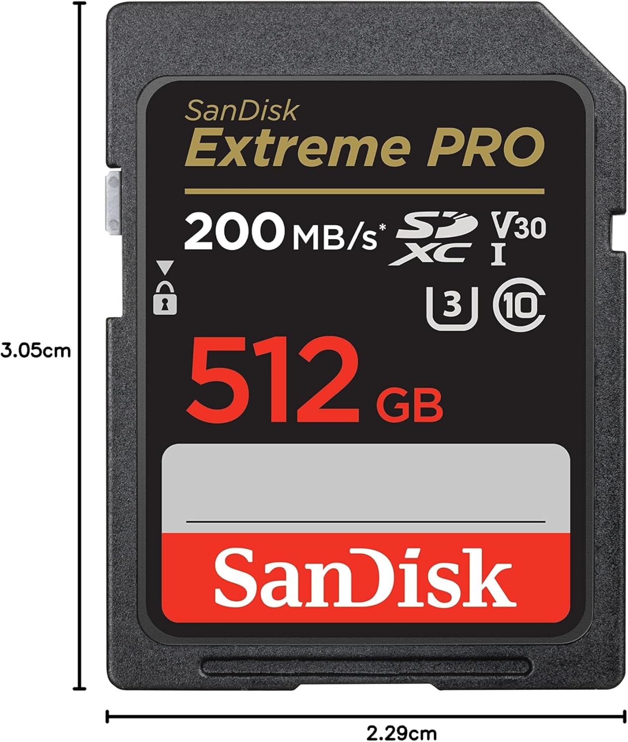 SanDisk - Extreme PRO SDXC 512Go - 200Mo/s, UHS-I, 4K, V30