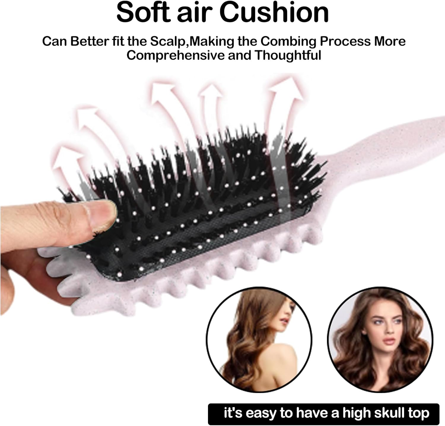 Brosse à boucler - 28cm - Fixation et modelage des boucles, anti-frisottis