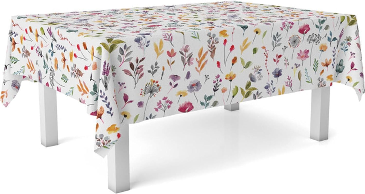 Nappe en toile cirée - Garden Fleurs - 140x140 cm - anti-taches, imperméable