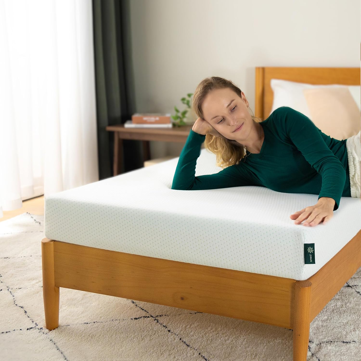 Zinus - Matelas Memoire de Forme 90x190 cm, 11 cm, 5 zones, ferme
