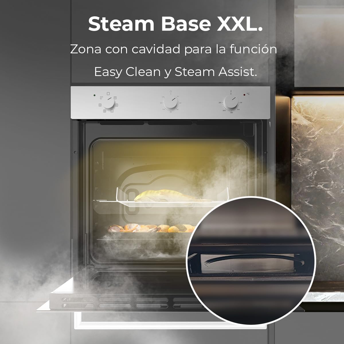 Cecotec - Bolero Hexa M236000 - four encastrable 70L - multifonctions, minuterie, classe A, 2800W, triple vitrage M23600