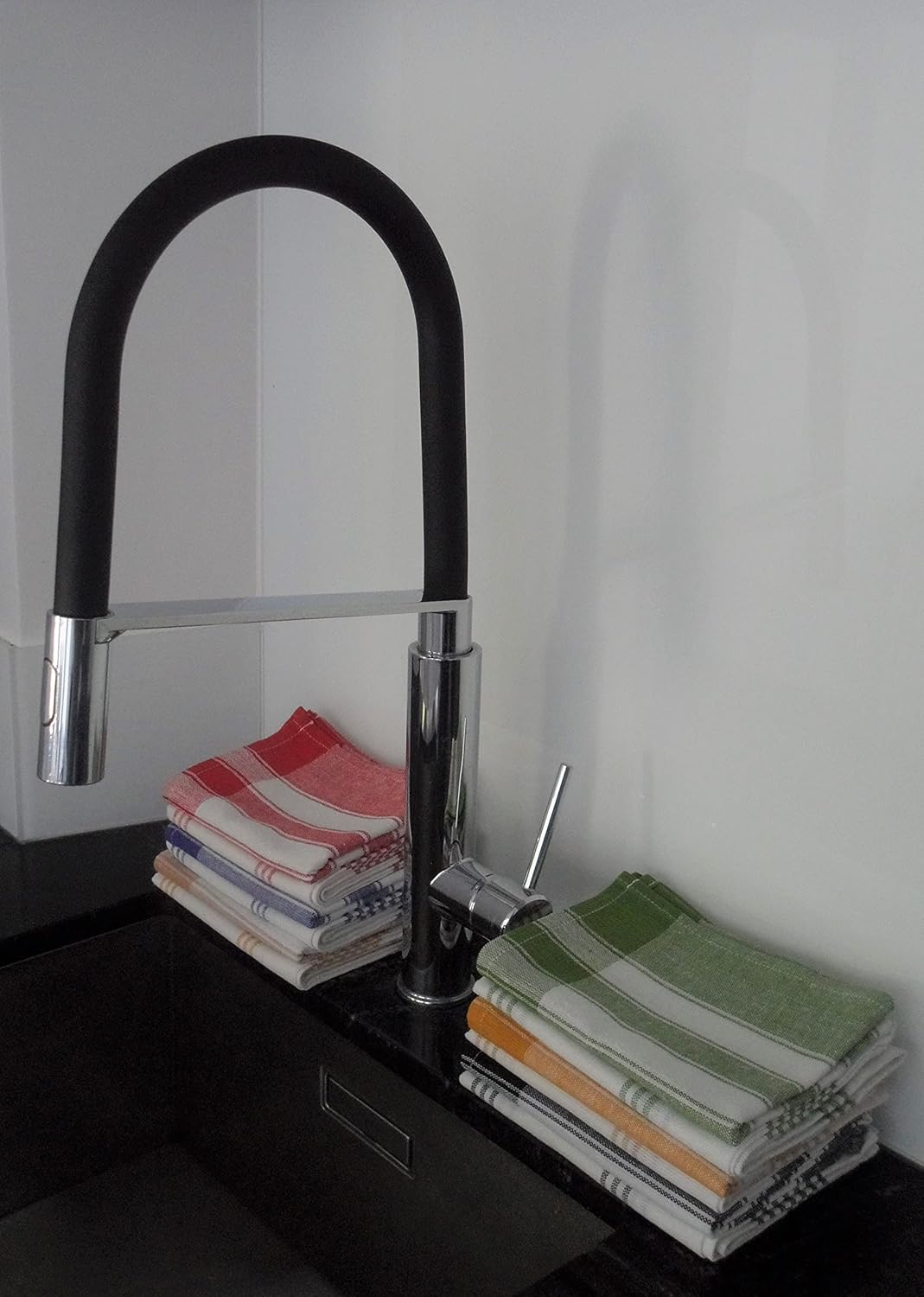 Home Linge Passion - lot de 12 torchons coton 50x70cm multicolores absorbants