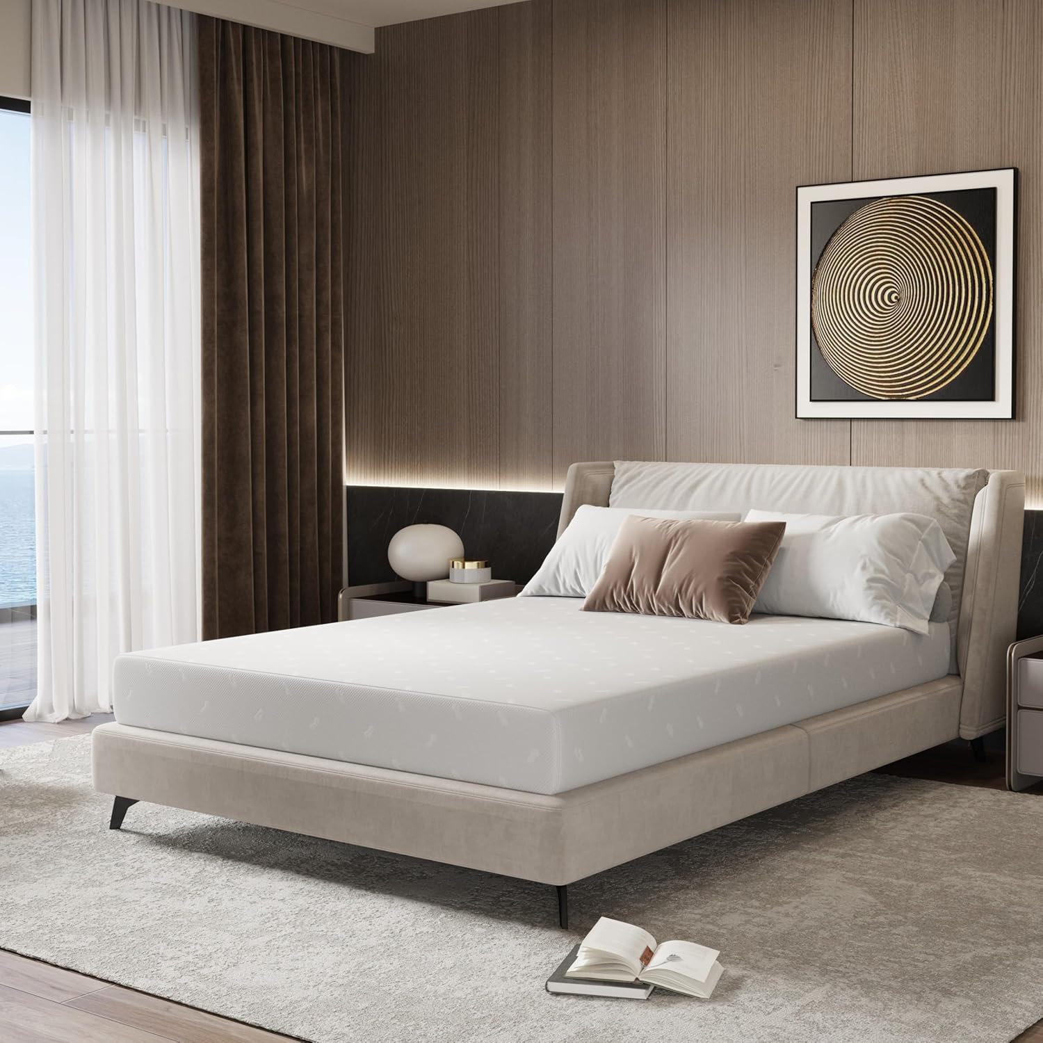 Novilla - matelas mousse froide 7 zones 90x200 cm - housse amovible 18cm