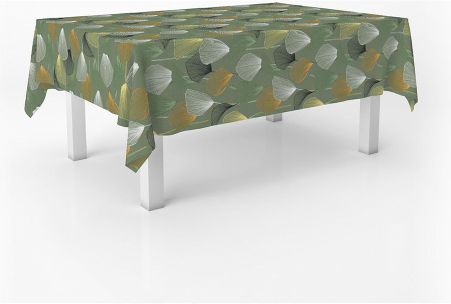 Nappe en toile cirée - rectangulaire 140x140 cm - anti-taches, imperméable, vert