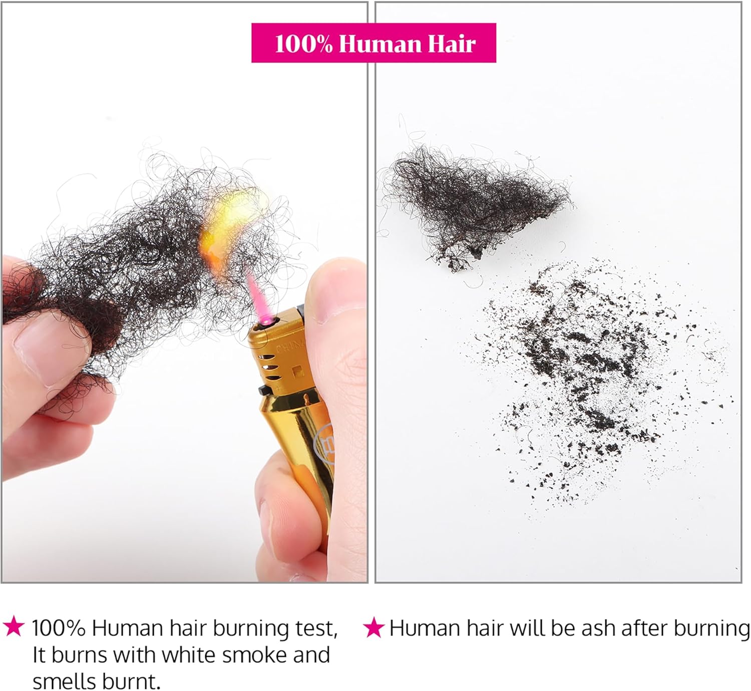 Extension cheveux naturel afro kinky, 8 pouces, noir naturel, 1 OZ/Pack