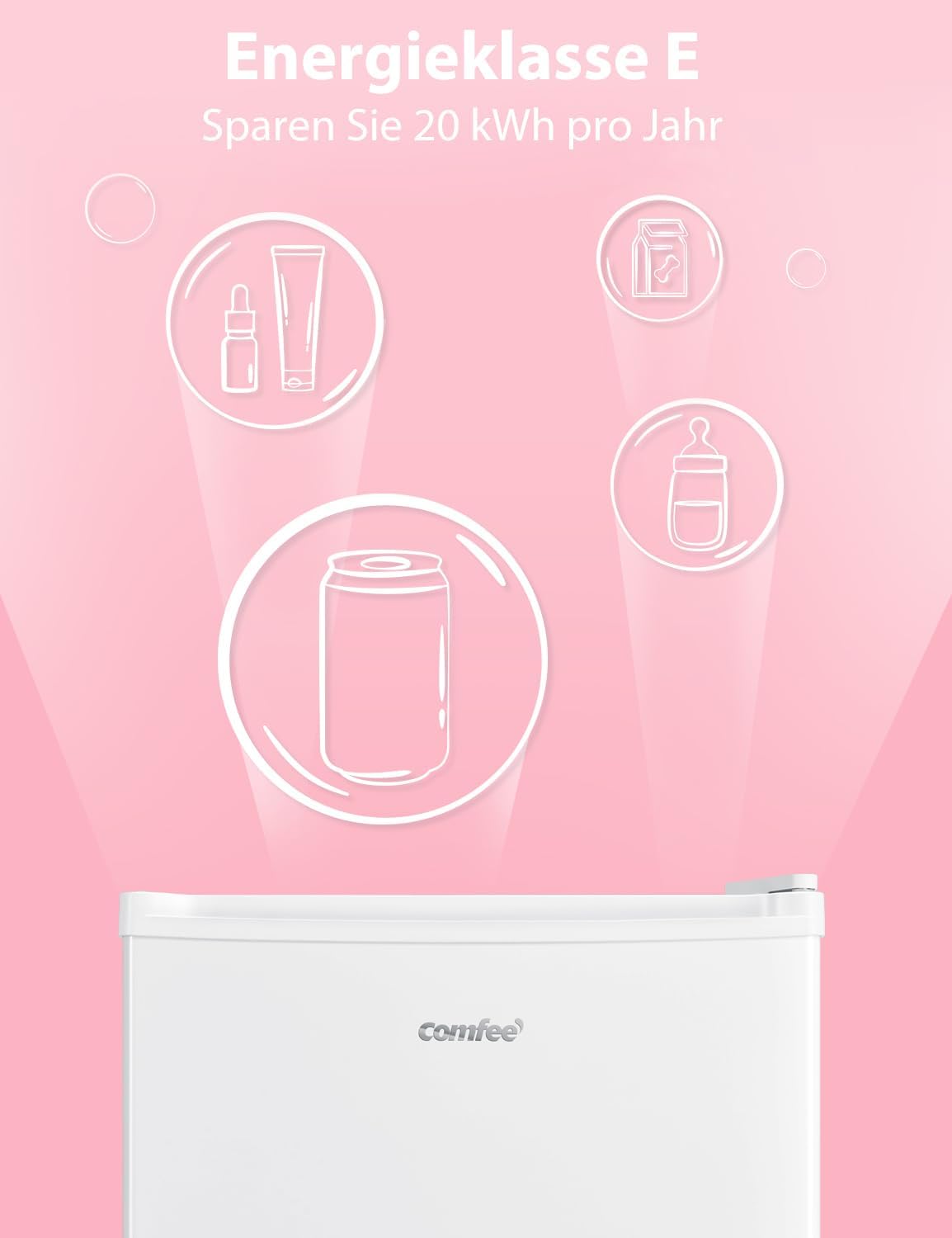 Comfee' - mini réfrigérateur 43L - compartiment congélateur, contrôle température, blanc - RCD50WH2(E)