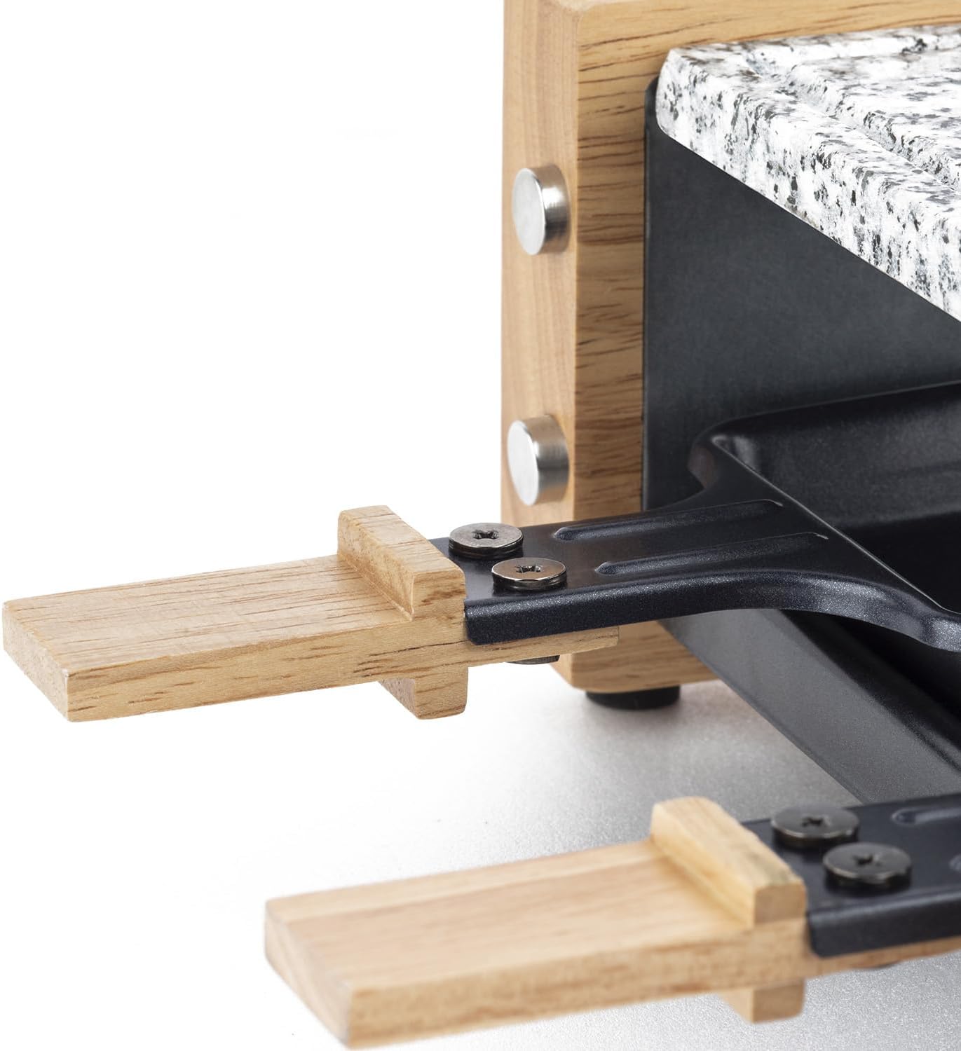 H.Koenig - Raclette Duo WOD2 - compact 2 pers - bois naturel, pierre amovible