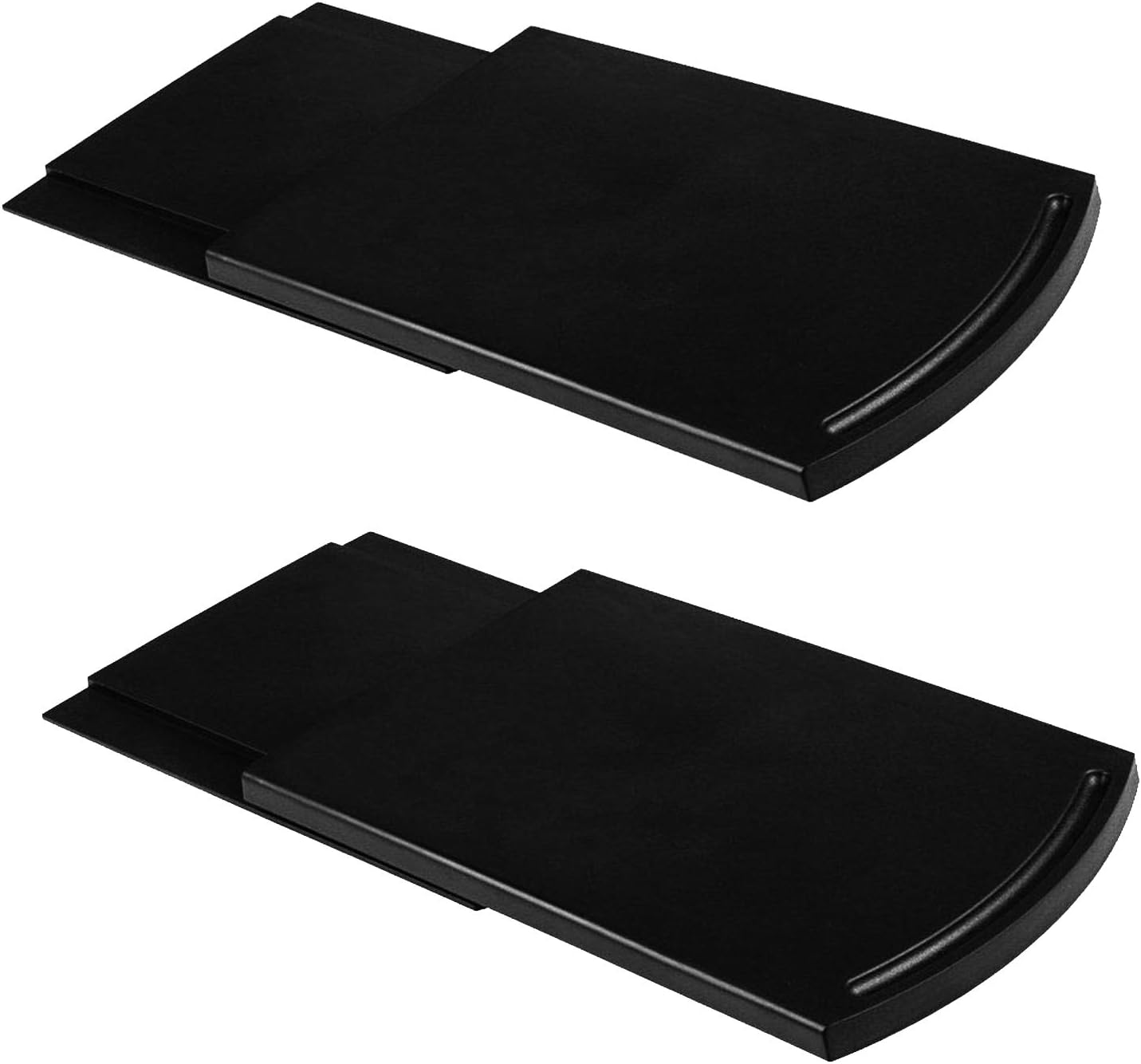 Plateaux coulissants cuisine - lot de 2 - étagères à roulettes, gain de place