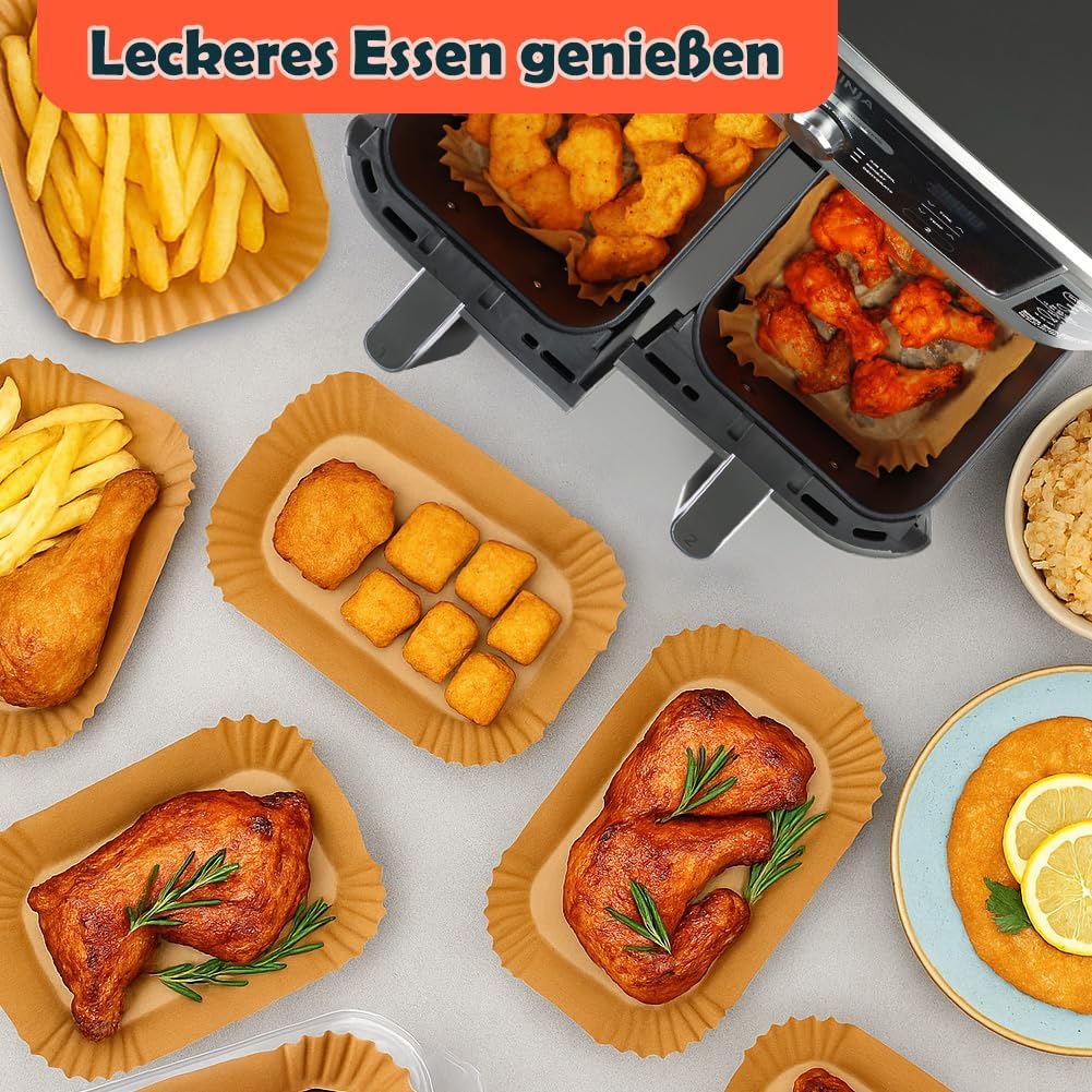 BYKITCHEN - Air Fryer papier cuisson - 220 pièces, compatible Ninja, XL Double Zone, 9.5L, SL400EU