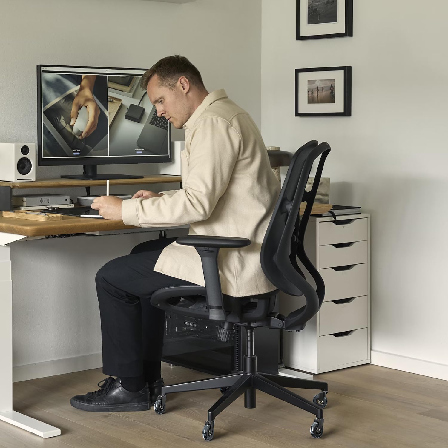 HOLKIE - roulettes chaise bureau - 11x22mm - caoutchouc, lot de 5, sols durs/tapis