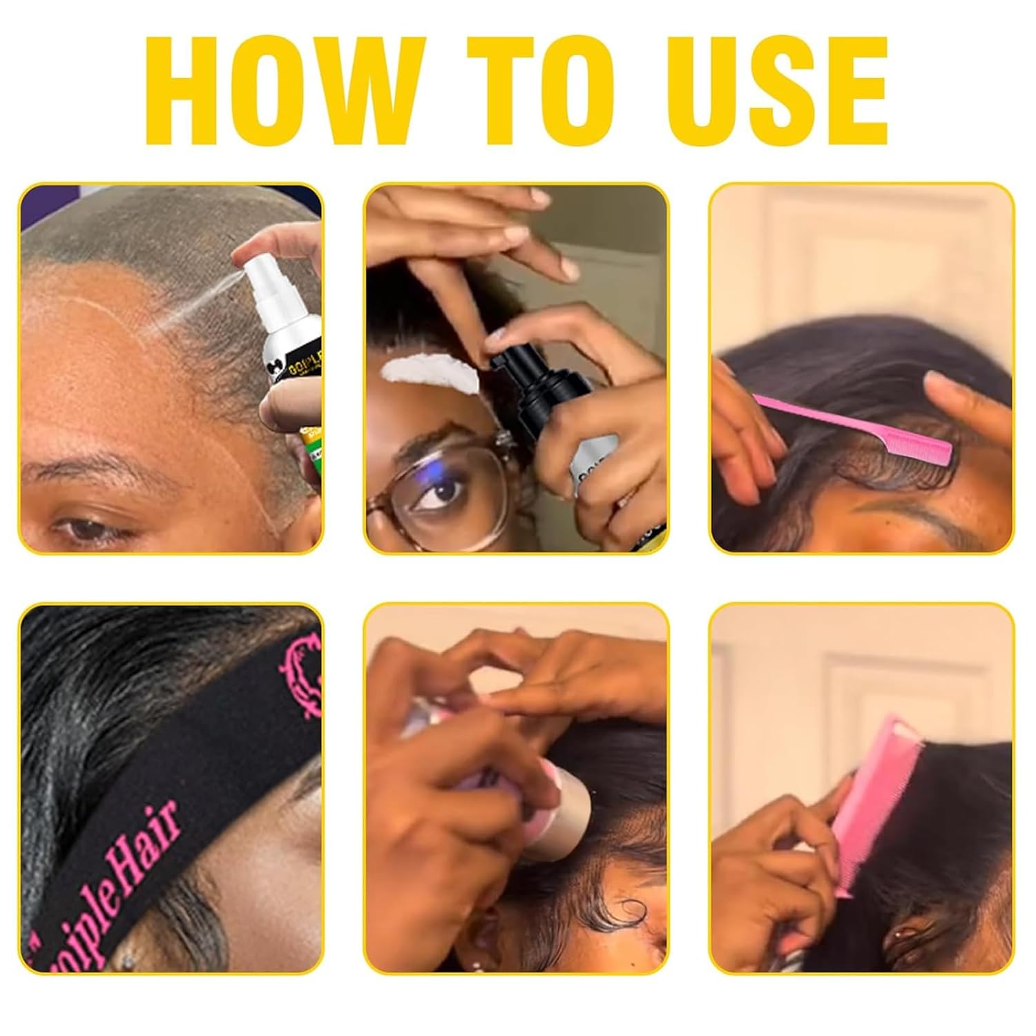 Spray de fusion de dentelle - adhésif sans colle - maintien durable - installation facile