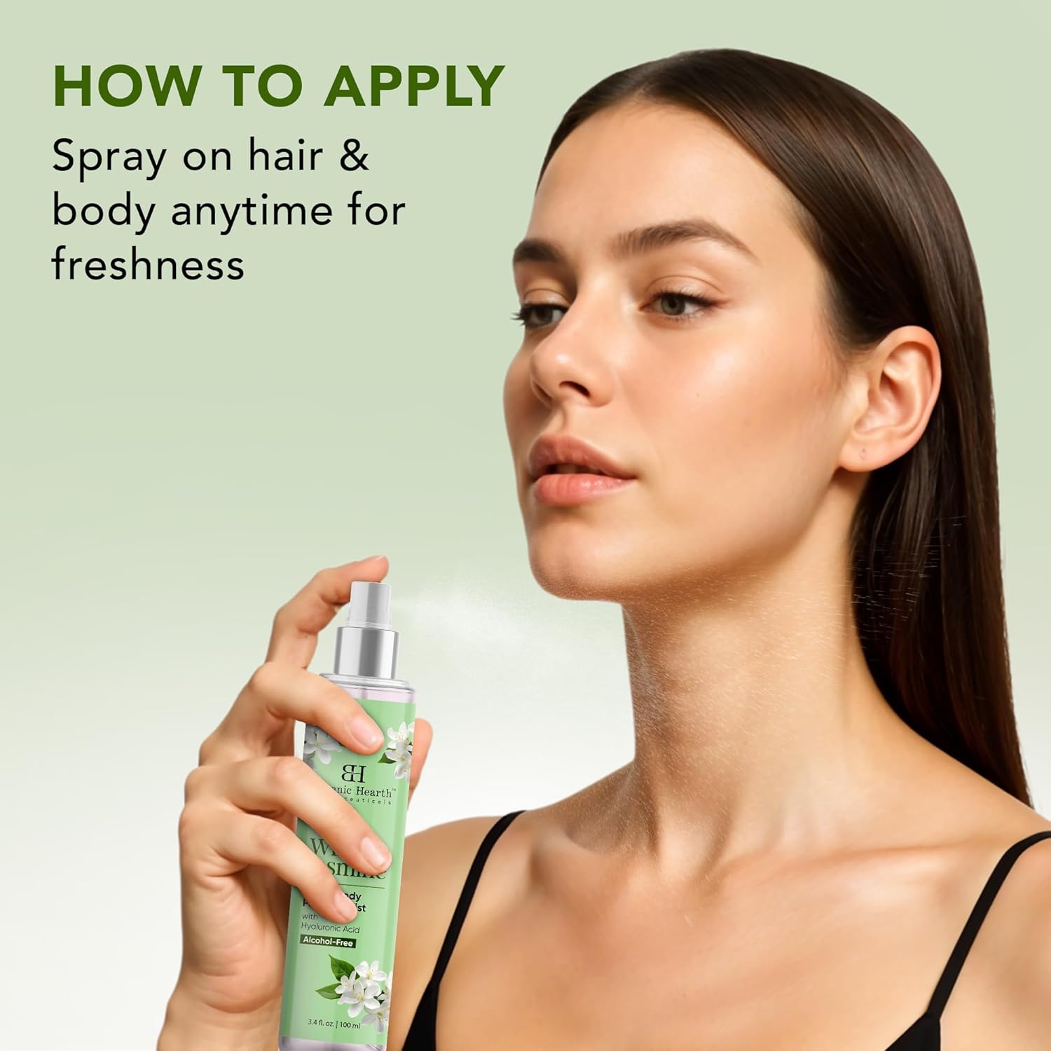 Botanic Hearth - Brume jasmin 100ml - cheveux et corps, longue durée