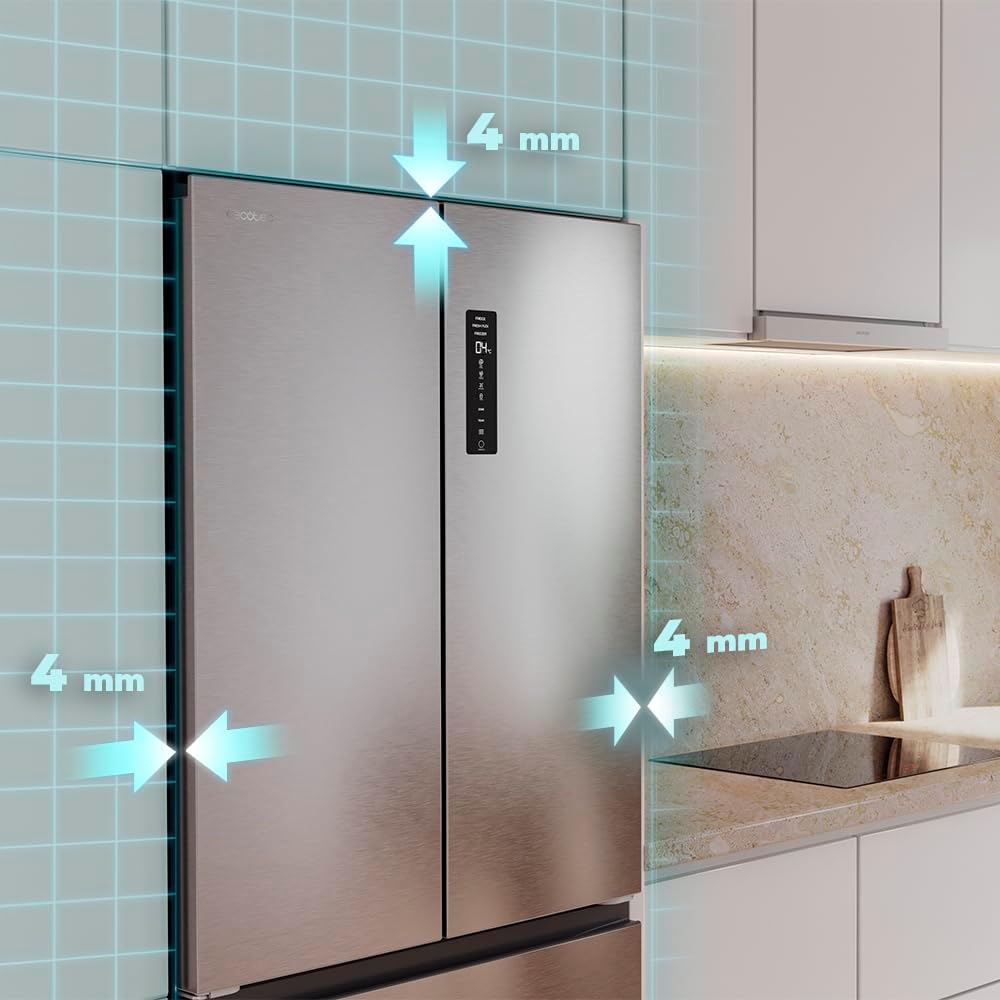 Cecotec - Bolero CoolMarket Série F2D - 458L, 189x83 cm, No Frost, Inverter F2D458SBI