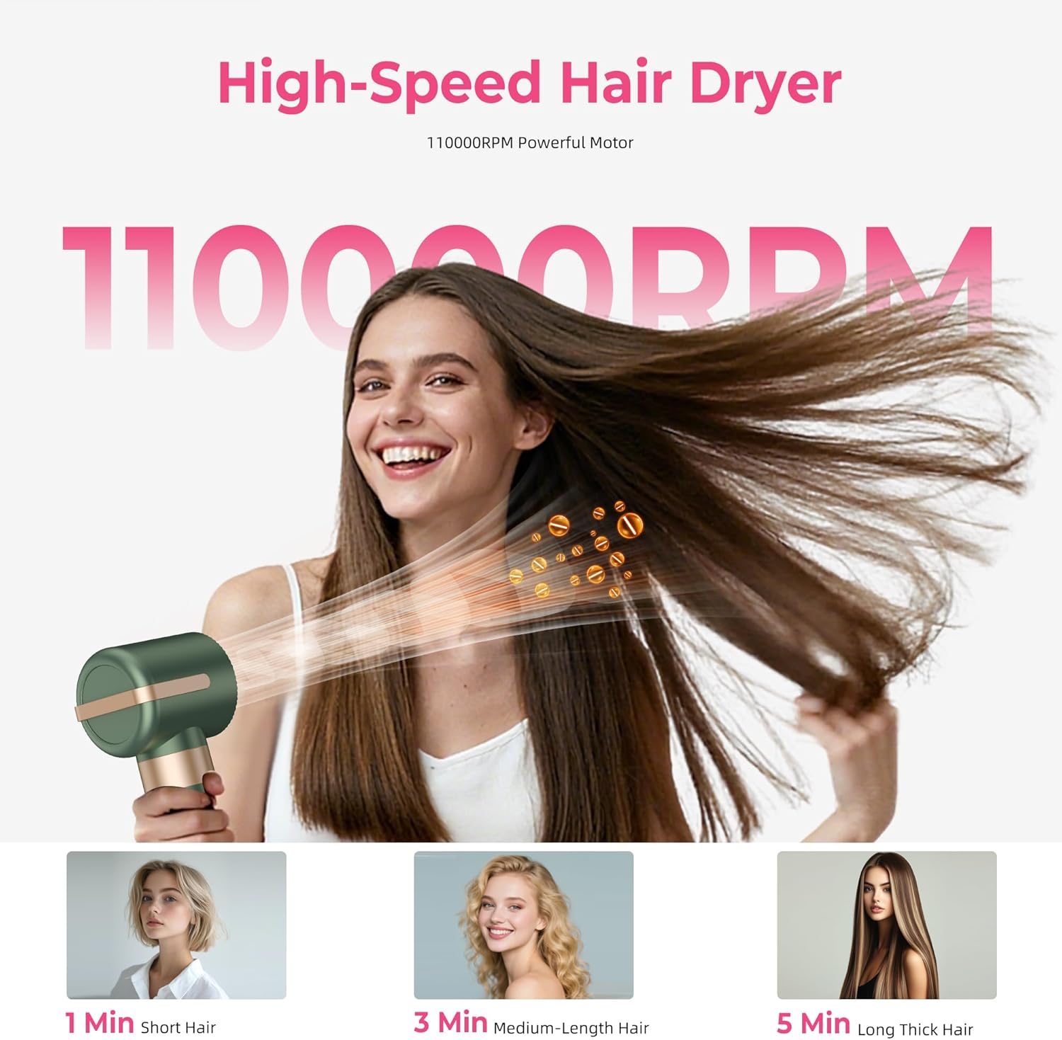 Atopskins - Air Styler 7 en 1 - 30,5 mm - 110000 U/min, sèche-cheveux, lisseur, boucleur