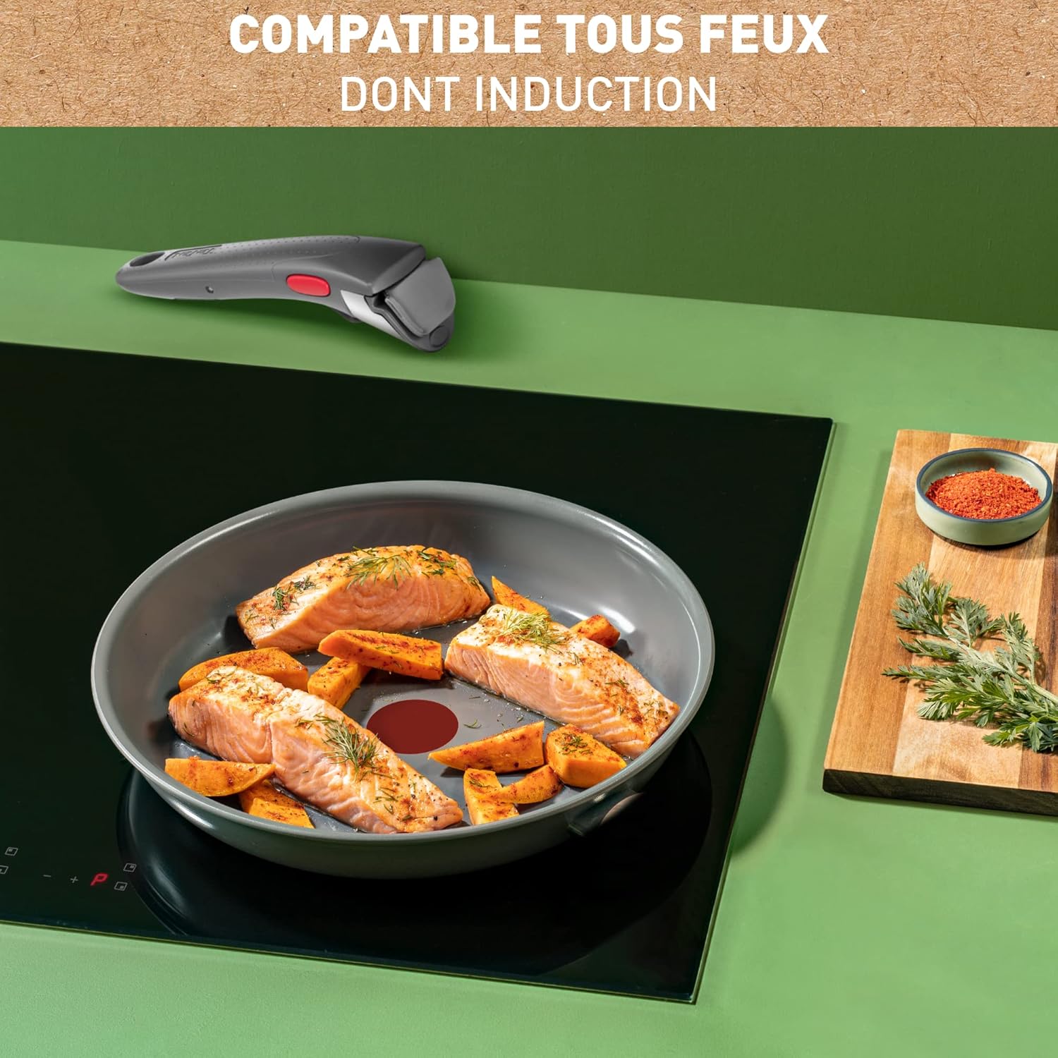 Tefal - Ingenio Renew - poêle 24cm, céramique, induction, L2600402