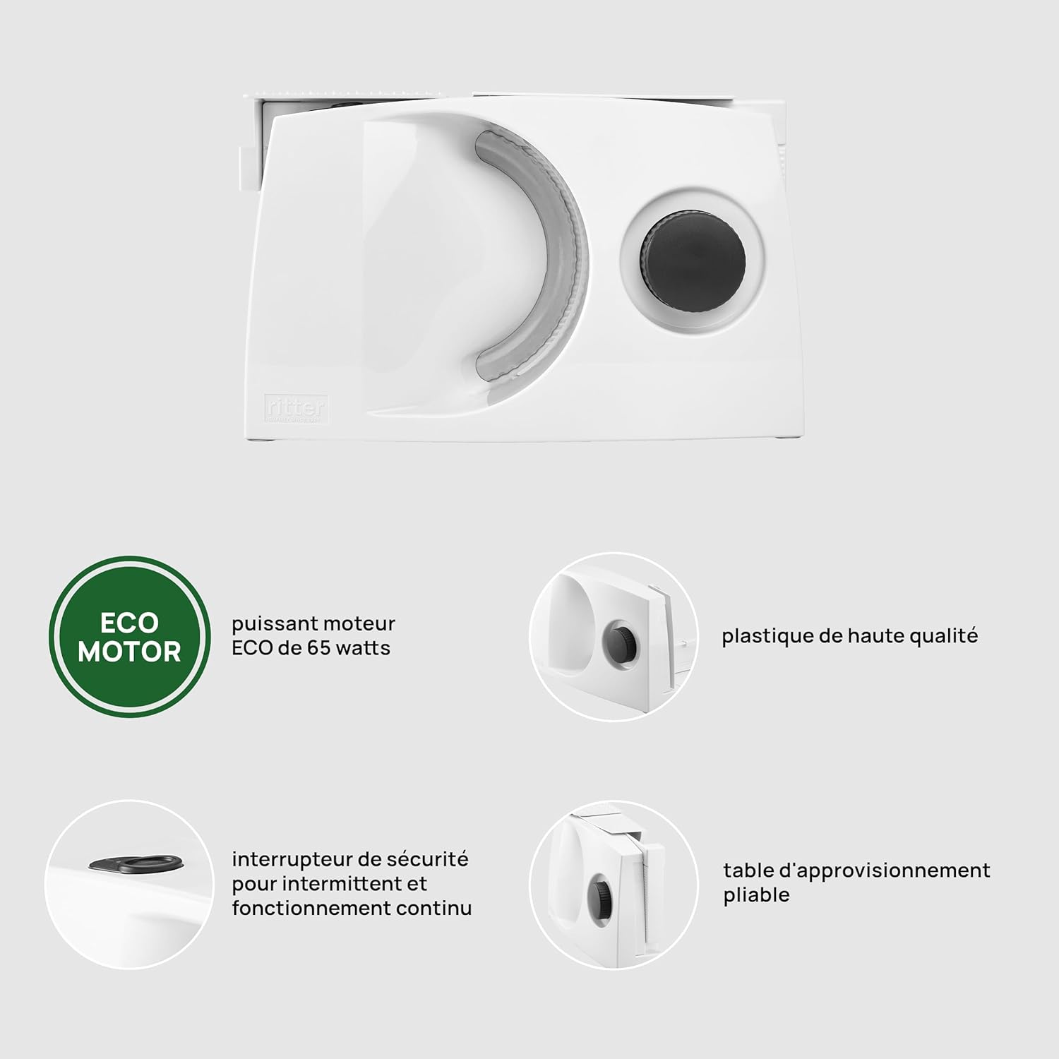 Ritter - Markant 01 - compacte et pliable, moteur ECO, trancheuse universelle