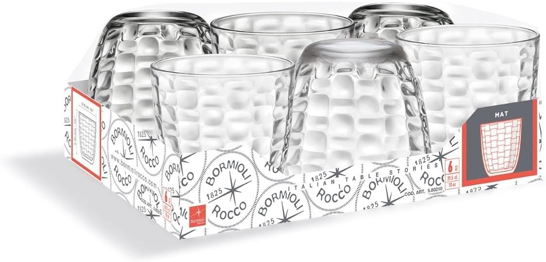 Bormioli Rocco - Lot de 6 verres à eau - 29,5cl - transparents