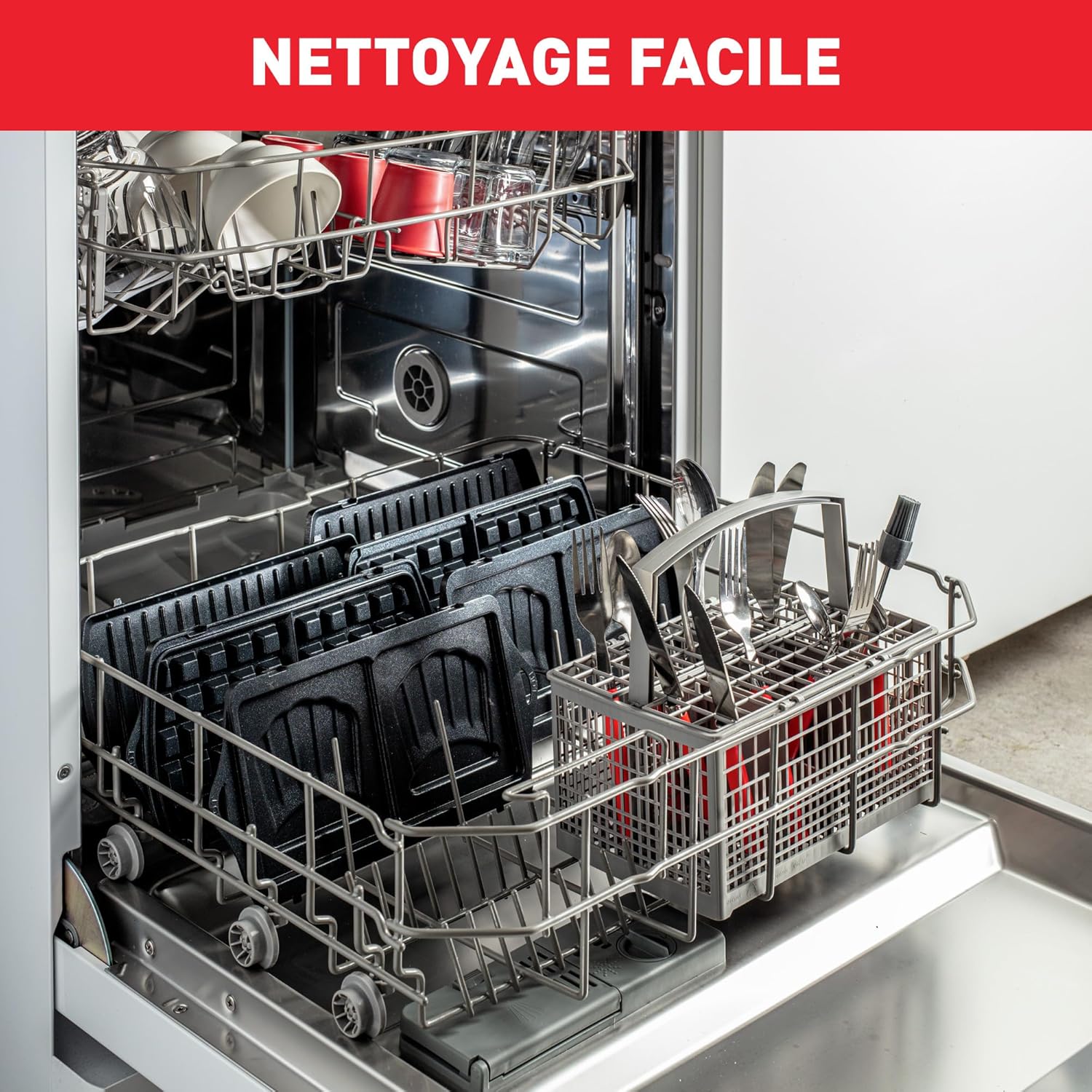 Tefal - Snack Collection - plaques amovibles, 4 coffrets, antiadhésif, facile à ranger - SW854D16