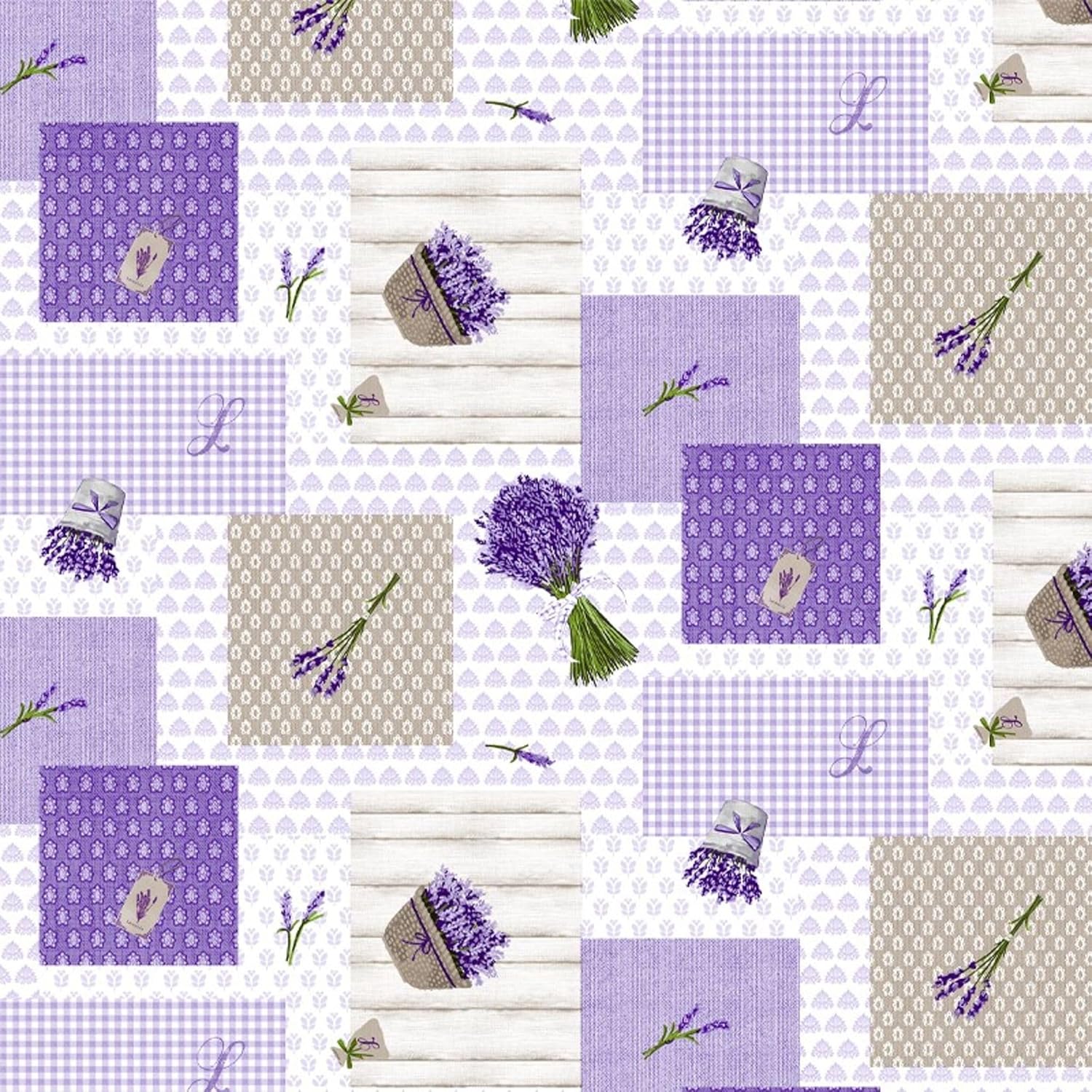 Nappe en toile cirée - rectangulaire, 140cm, anti-taches, imperméable, entretien facile, ronde, Provence