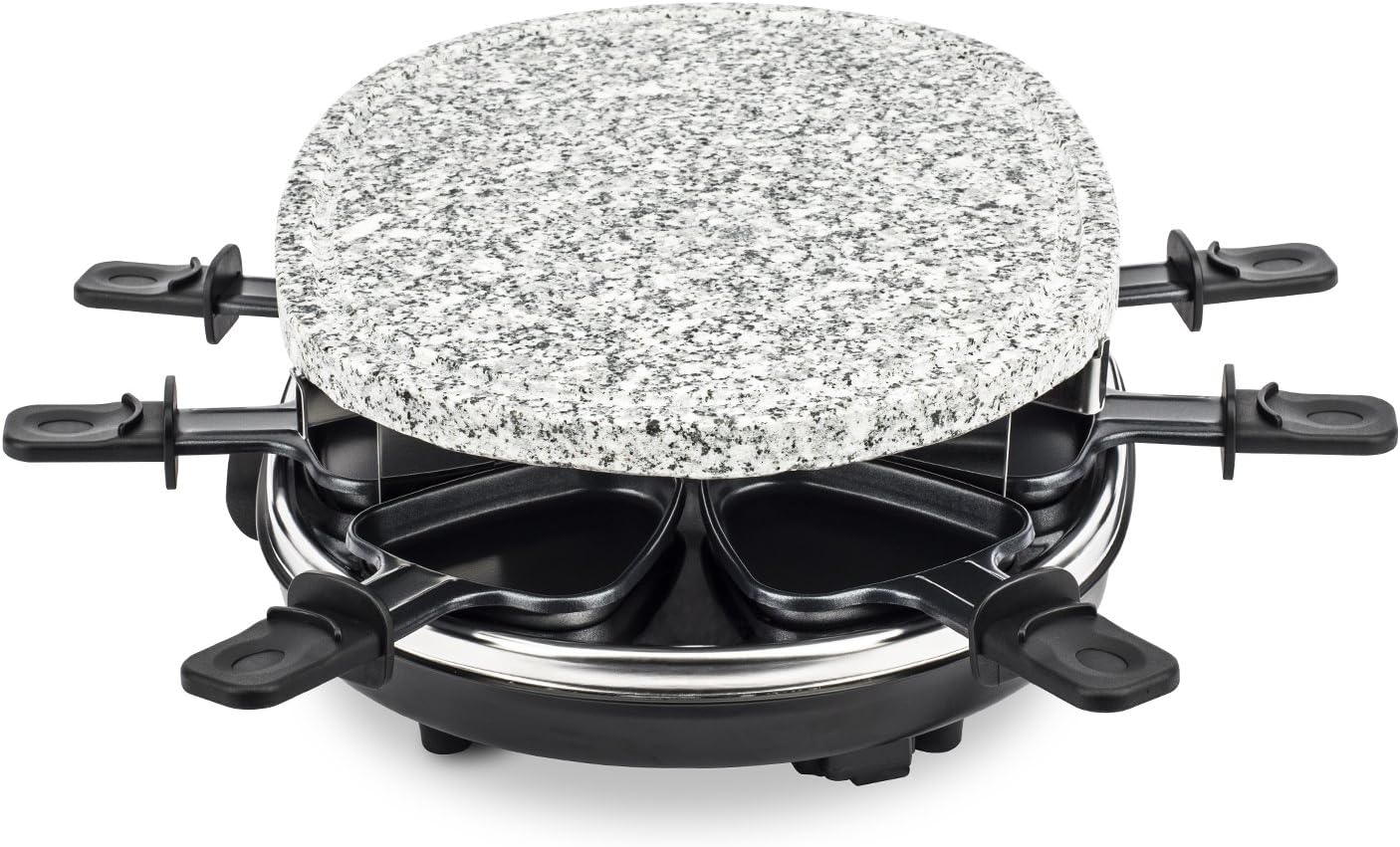 H.Koenig - RP85 - appareil à raclette 8 pers, pierre/gril/fondue, plaque amovible