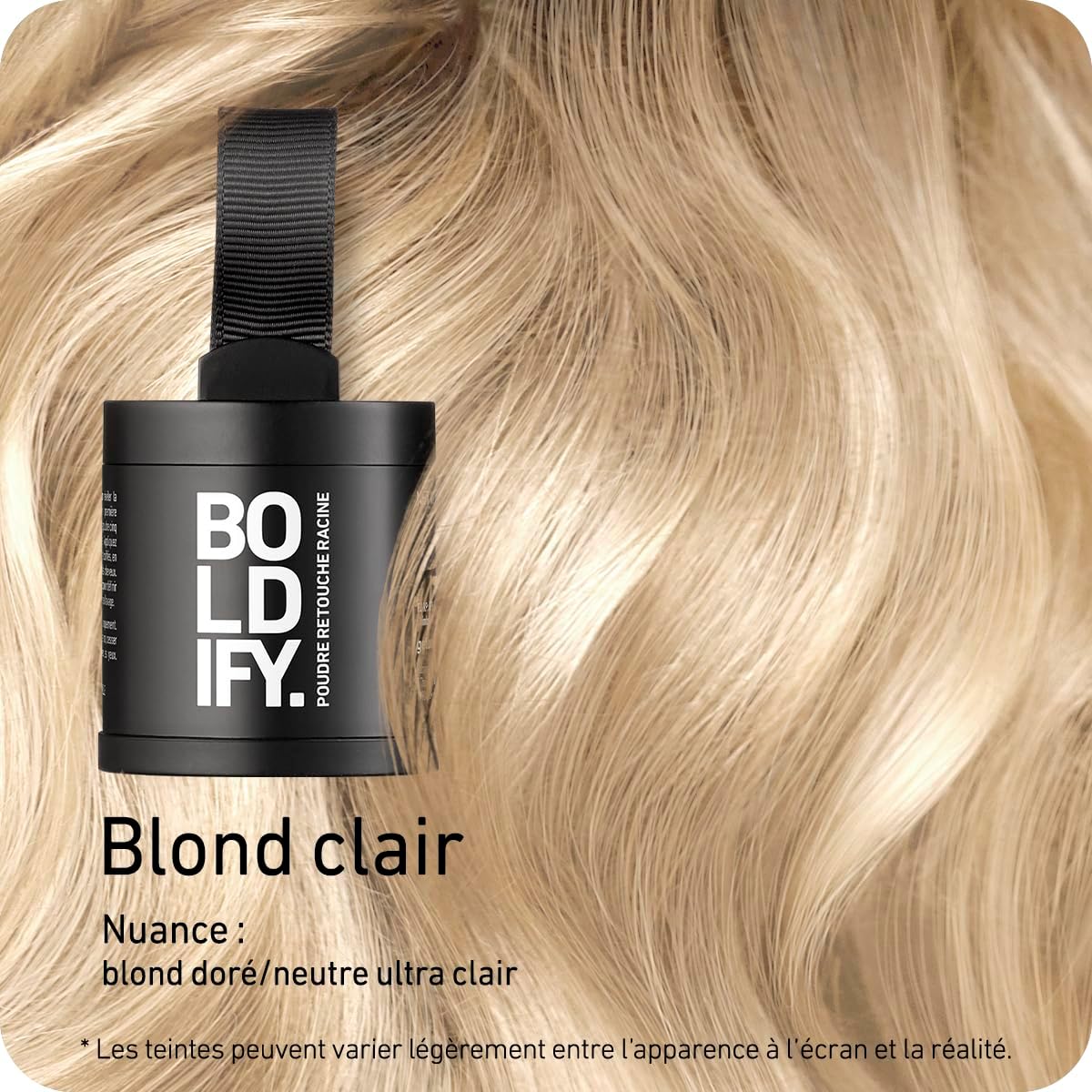 BOLDIFY - Poudre de racine blond clair - 10g - couvre racines et cheveux gris