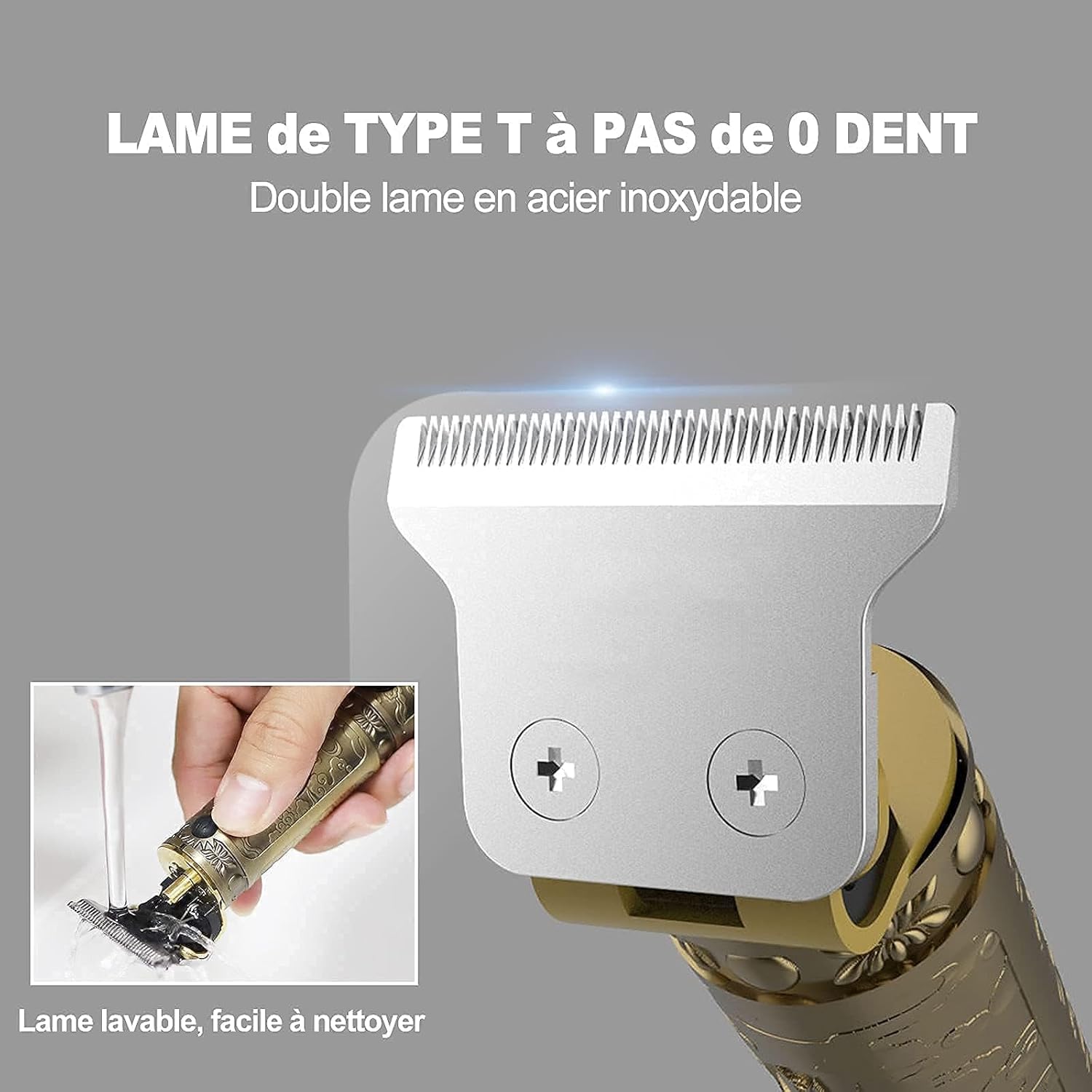 YiLFo - tondeuse cheveux et barbe homme - rechargeable USB, silencieuse, kit complet - YILFO