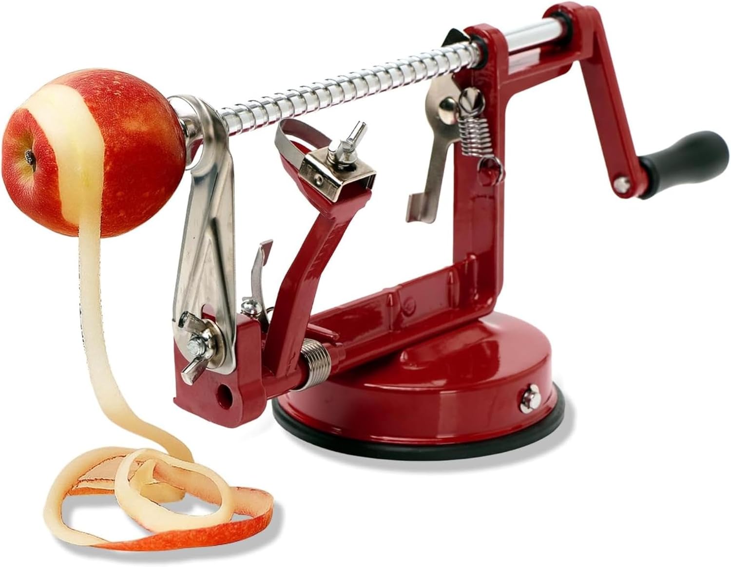 Baumalu - éplucheur de pommes, métal, 25,5x15x11cm, poignée fixe, ventouse