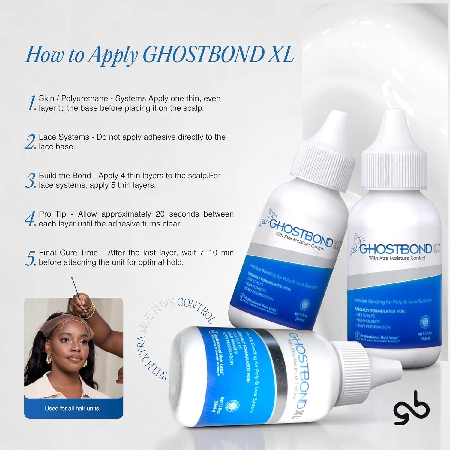 Professional Hair Labs - Ghost Bond XL - 38ml - colle perruque résistante