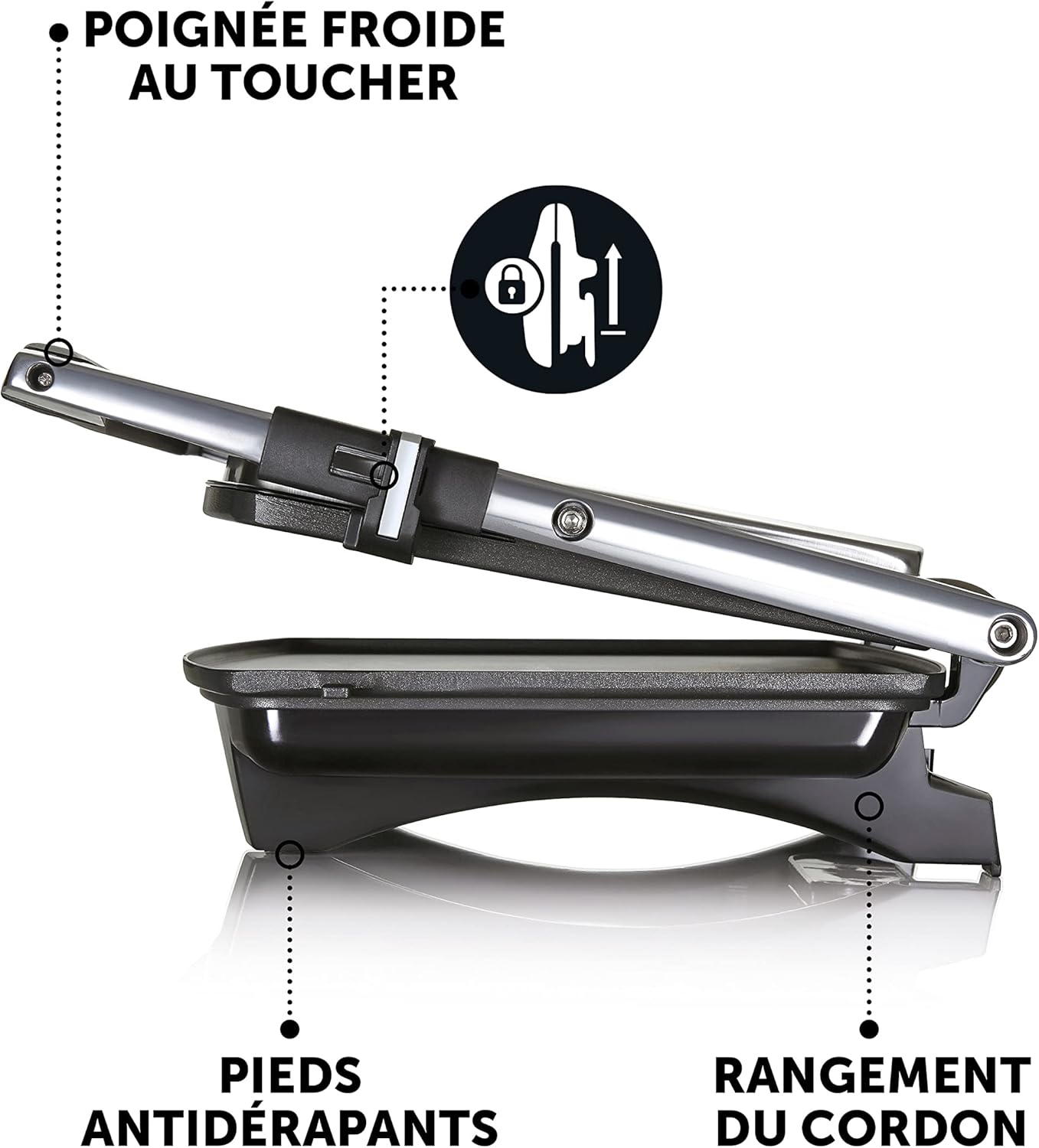 Breville - VST026X - presse sandwich 4 tranches inox, antiadhésif