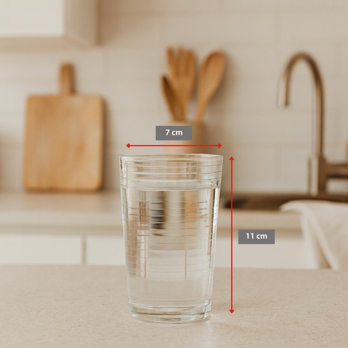 Alpina - Verres à eau - 220 ml - lot de 6, lavable au lave-vaisselle