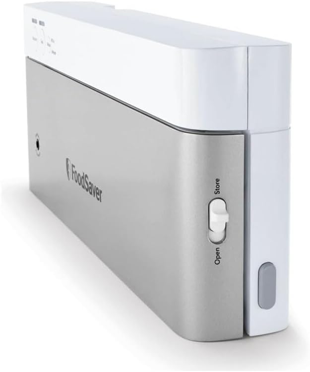 FoodSaver - machine sous vide compacte, inox/blanc, rouleau et sacs inclus, VS0100X