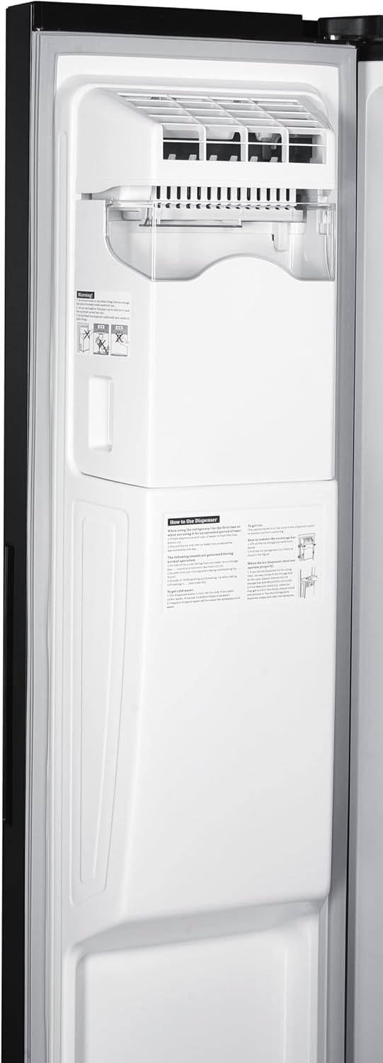 GEDTECH - Réfrigérateur side by side 513L, eau/glaçons, GSBSA513DX