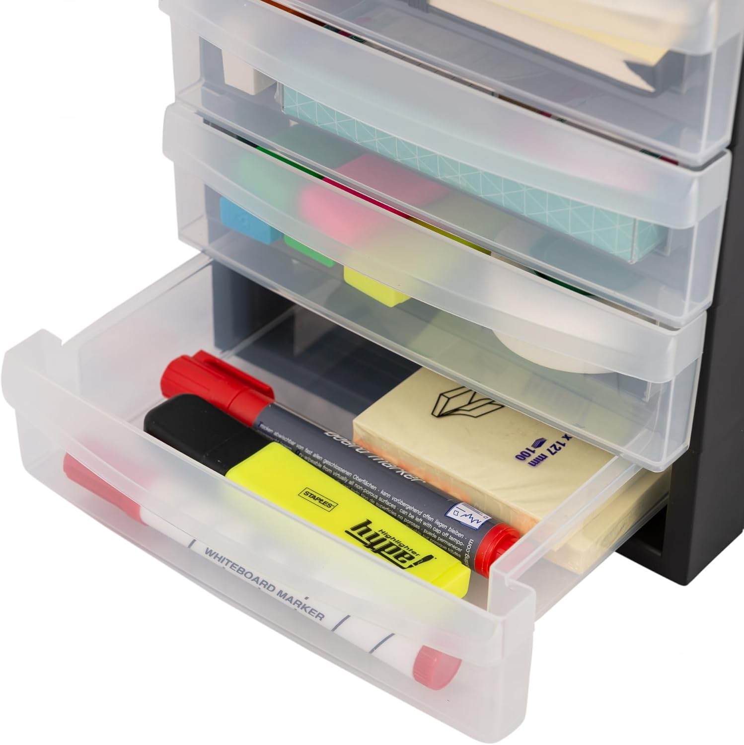 Iris Ohyama - DC-A5 - 4 tiroirs A5 - plastique noir, sans BPA