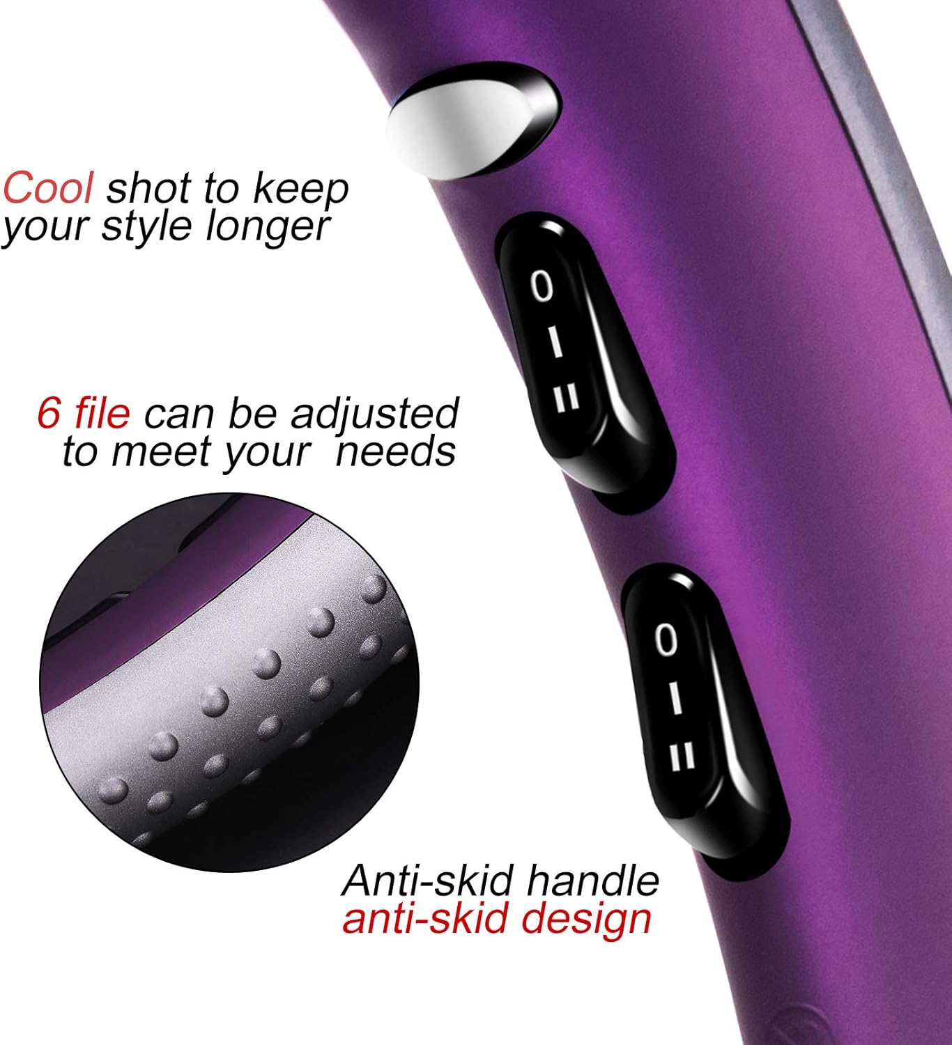 Sèche-cheveux professionnel 2100W, ionique, diffuseur, AC moteur