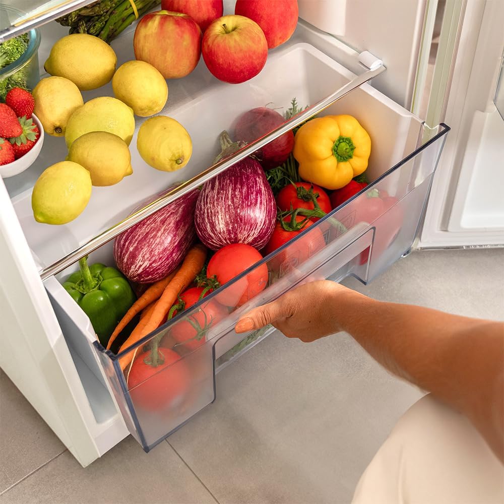 Cecotec - Bolero CoolMarket 2D Origin - 148x55 cm - rétro, LED, 215 L, poignée gold, contrôle température, E