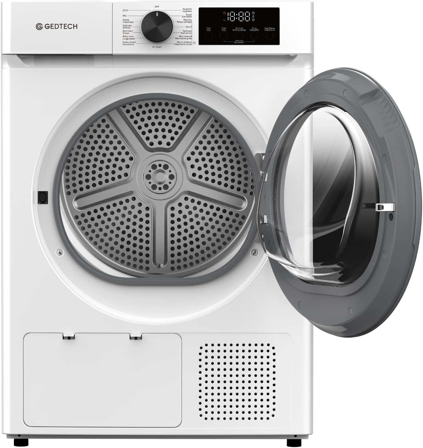 GEDTECH - sèche-linge pompe à chaleur 9 kg L60cm 16 programmes SL9HPE