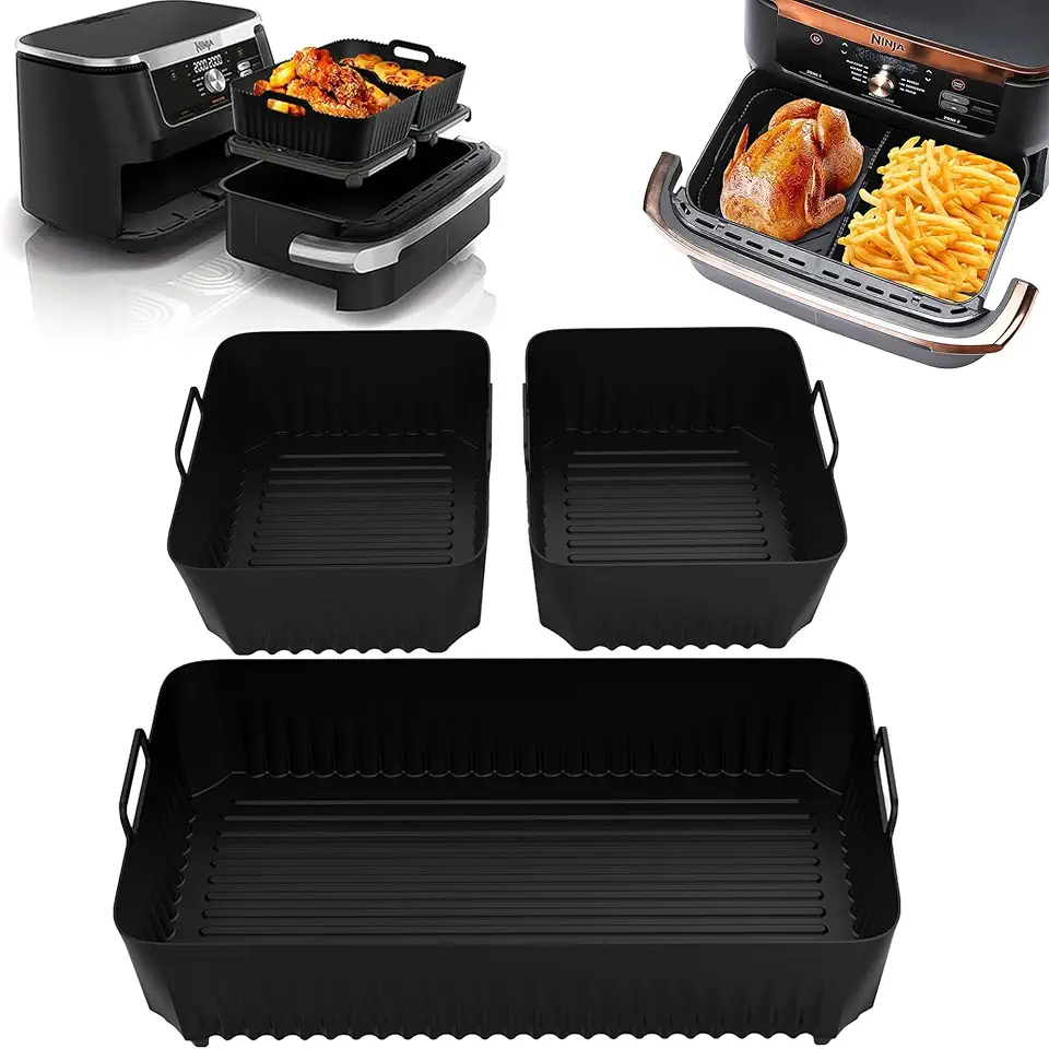 Accessoire air fryer silicone - compatible Ninja Foodi 10,4L - lot de 3 - résistants chaleur - AF500EU