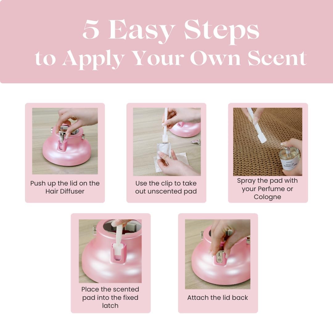 Diffuseur cheveux bouclés - universel, solide, 4.4-6.6cm, anti-frisottis