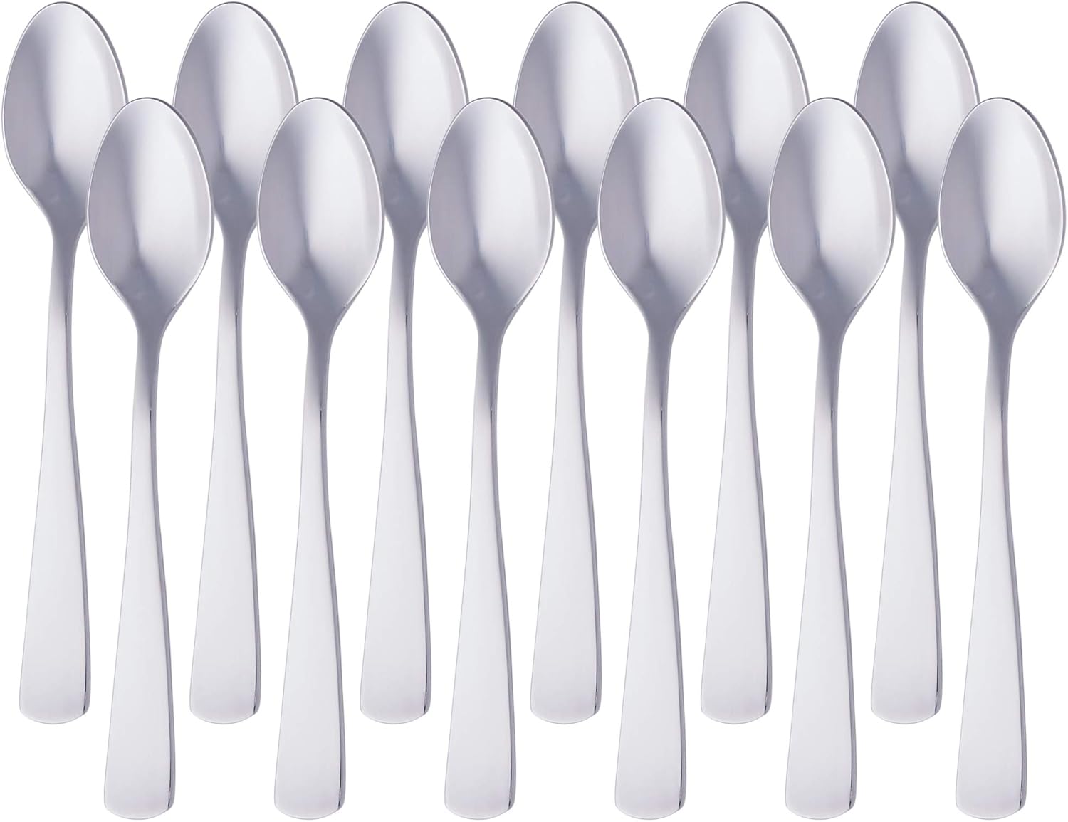 maxii-dealz Basics - Cuillères à café carrées - 14,1 cm - Acier inox, lot 12