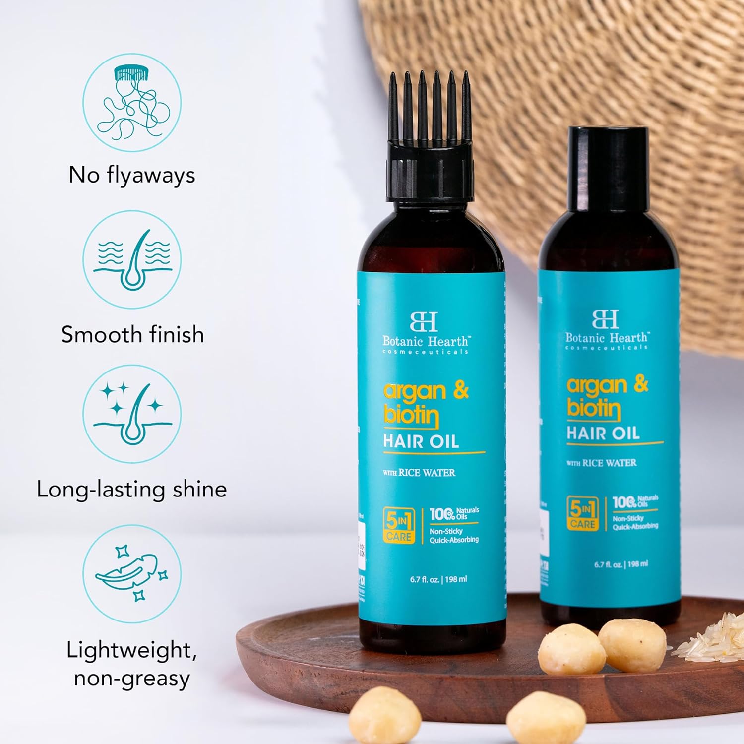 Huile capillaire - argan et biotine - soin renforce et répare - 100ml