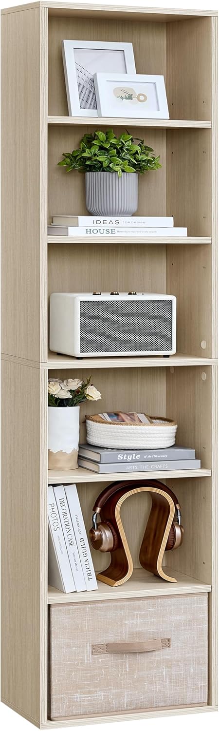 VASAGLE - bibliothèque sur 6 niveaux - 24x40x178,5 cm - rangement ouvert LBC167L01