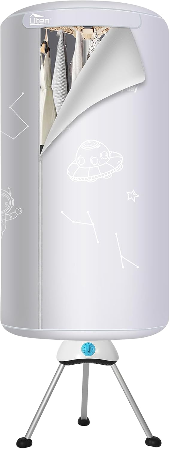 Sèche-linge électrique - 170cm - pompe à chaleur 1000W, 2 couches, minuterie