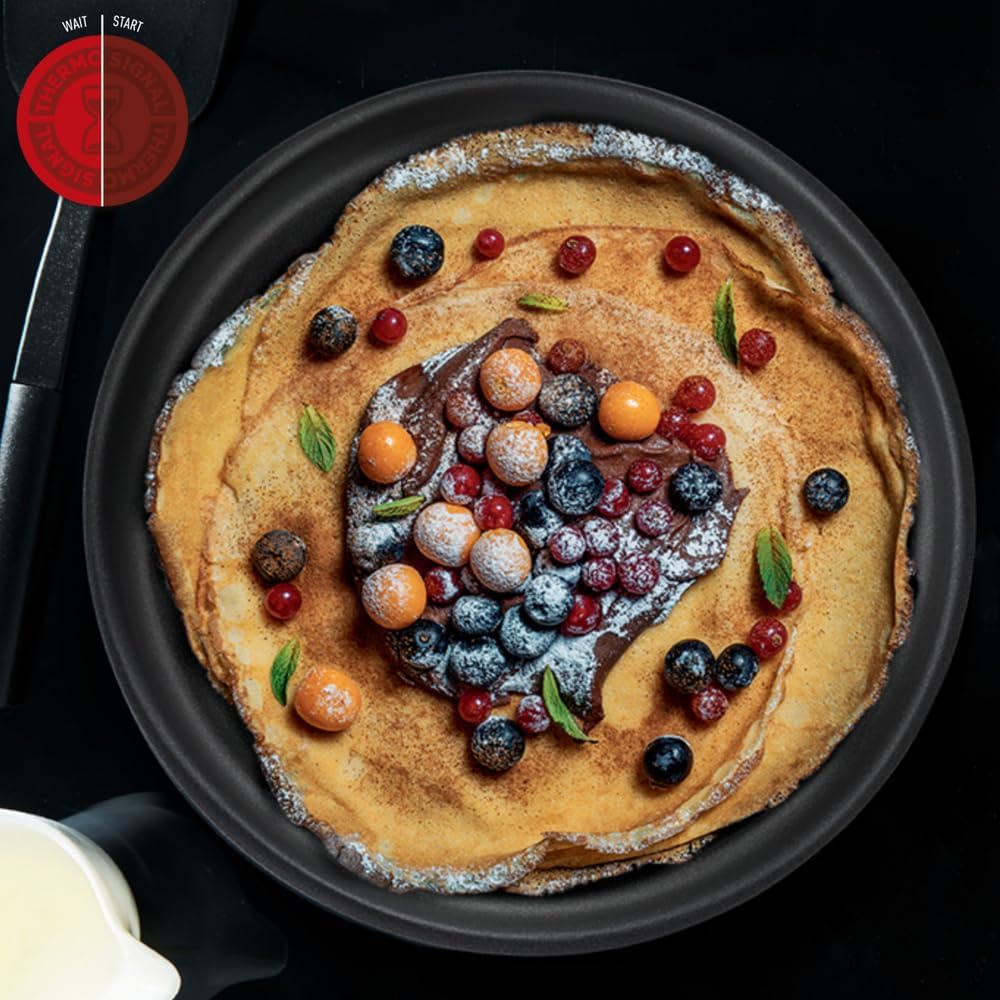 Tefal - Ingenio Eco Resist - poêle à crêpe 27cm, induction, fonte d'aluminium, antiadhésif, lave-vaisselle, L8581004