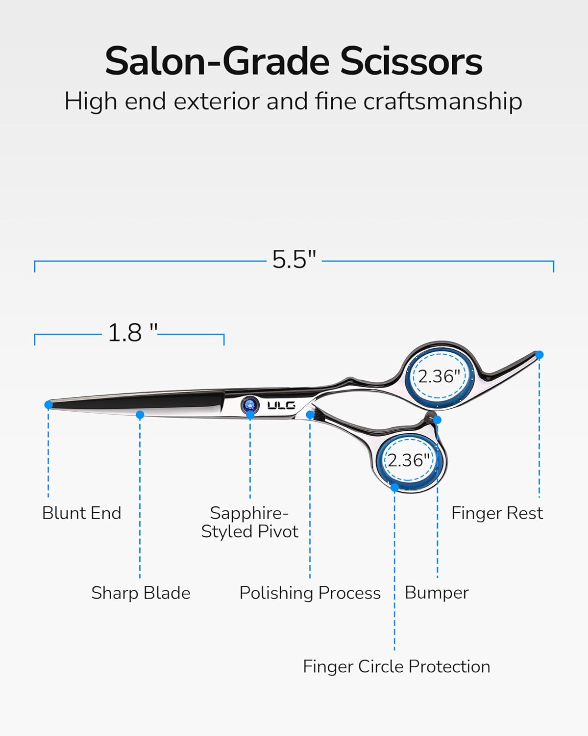 ULG - ciseaux professionnels 5,5