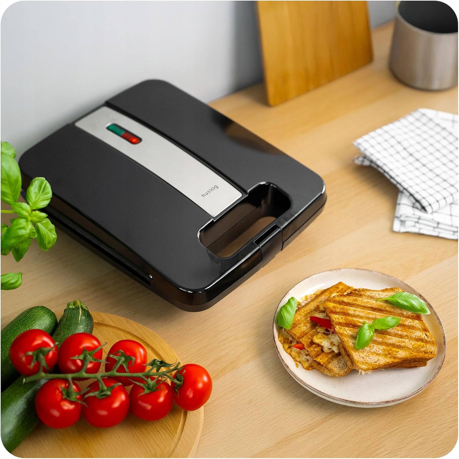 Grill panini inox compact 31,9x26,1 cm 1400W plaques antiadhésives