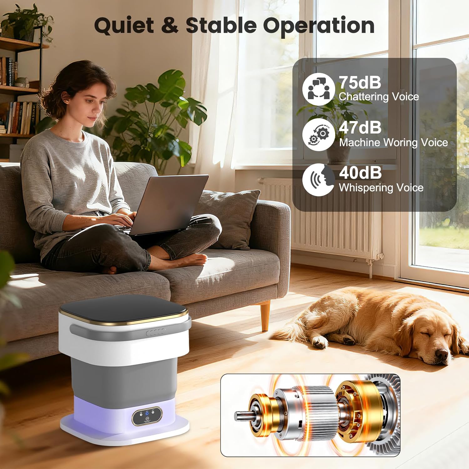 Mini Machine à laver - portable 15L - essorage, 3 modes, compacte