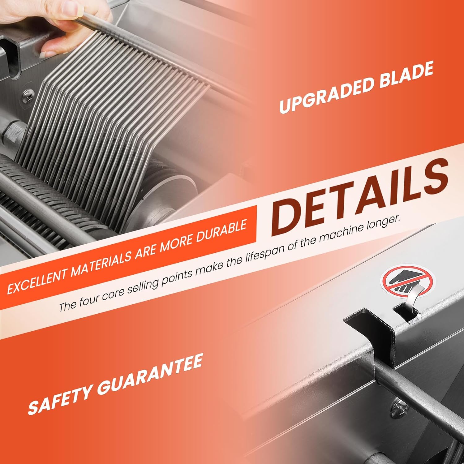 NEWTRY - trancheuse à viande 2,5 mm, 550W, 160kg/h pour pros