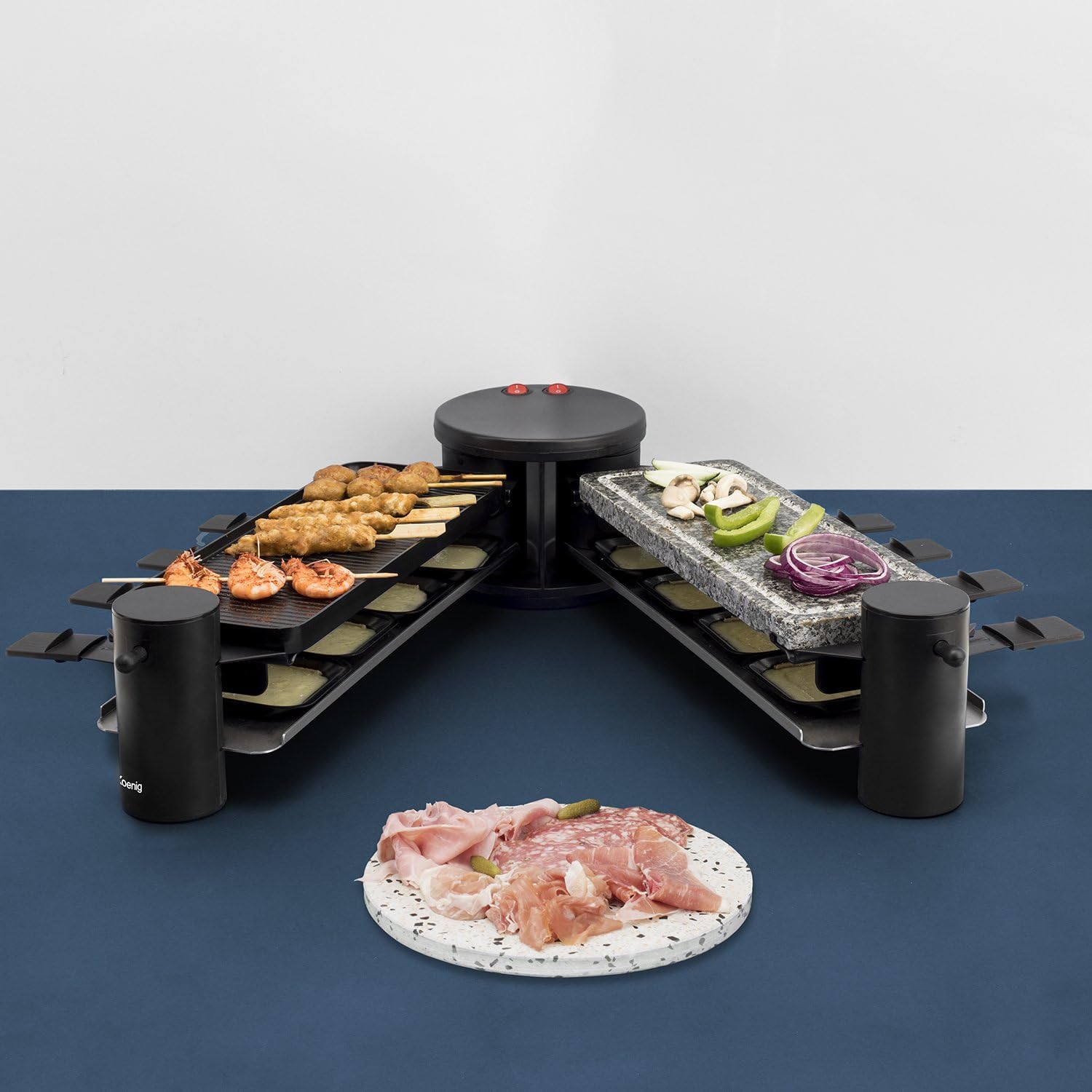 H.Koenig - Raclette multifonction 8 pers, modulable, pierre, RP360