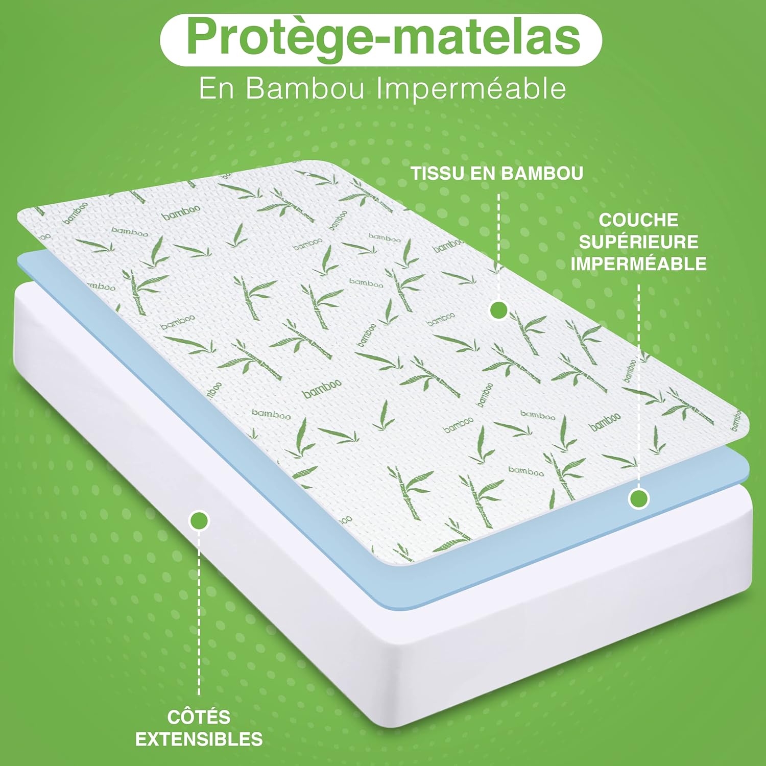 Utopia Bedding - protège-matelas 140x200x30 cm - imperméable, respirant, Oeko-Tex